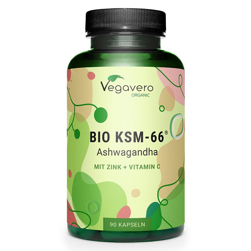 Нервна система - BIO KSM-66 Ашваганда + Цинк и Витамин С, 90 капсули - BadiZdrav.BG