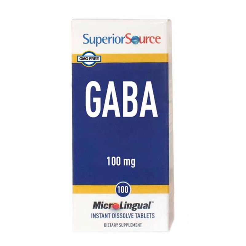 Нервна система - ГАБА (гама-аминомаслена киселина), 100 сублингвални таблетки Superior Source