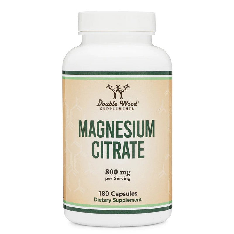 Нервна система и мускулатура - Magnesium Citrate Магнезий (цитрат), 180 капсули Double Wood - BadiZdrav.BG