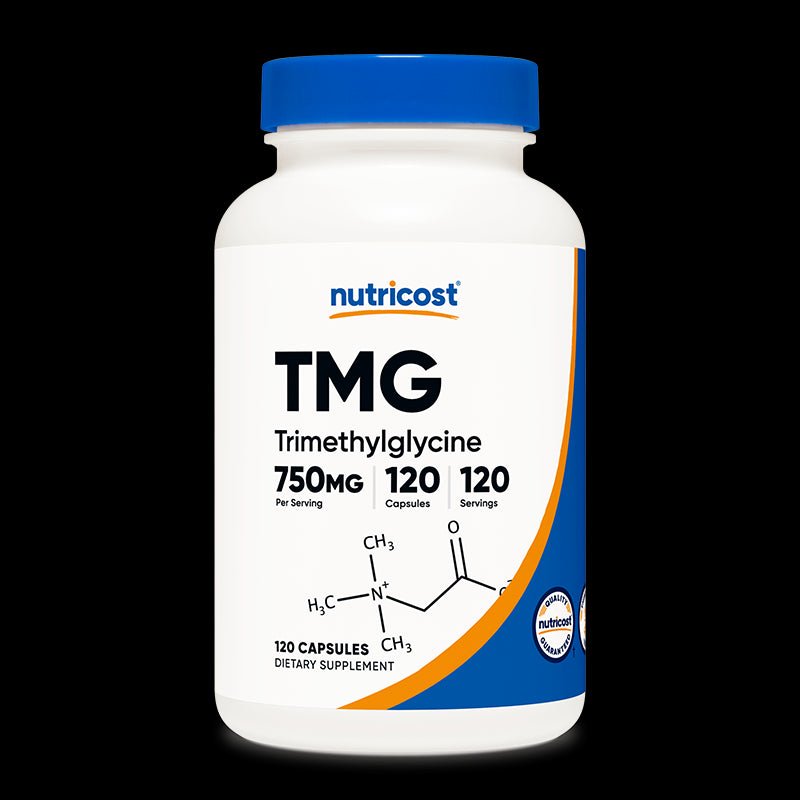 Нормализира нивата на хомоцистеина - TMG Бетаин анхидрид (триметилглицин), 750 mg х120 капсули Nutricost - BadiZdrav.BG