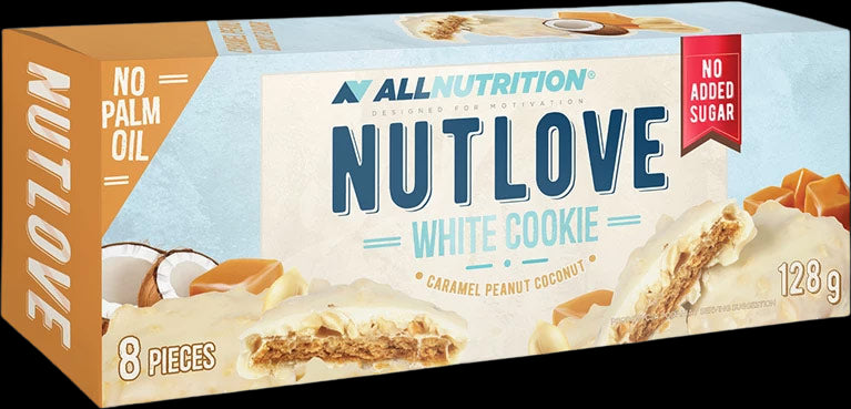 NutLove White Cookie | Caramel, Peanut &amp; Coconut - BadiZdrav.BG