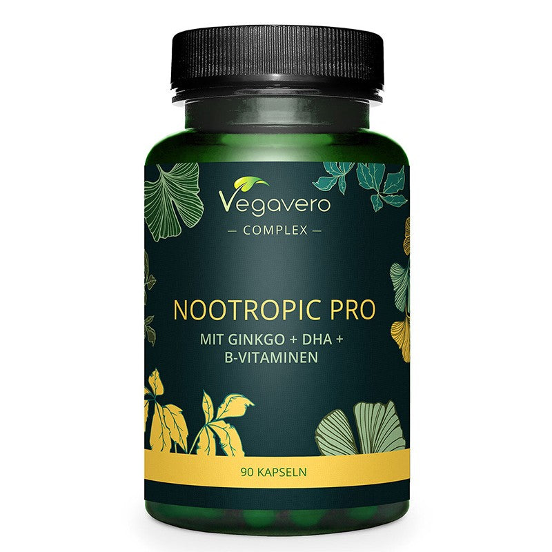 Памет и концентрация - Ноотропик Про с гинко билоба, DHA и витамини В,  90 капсули Vegavero - BadiZdrav.BG