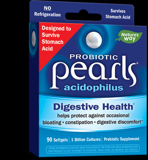 Pearls® Probiotic/ Пърлс® Пробиотик, 1 млрд. активни пробиотици x 90 софтгел капсули Nature’s Way - BadiZdrav.BG