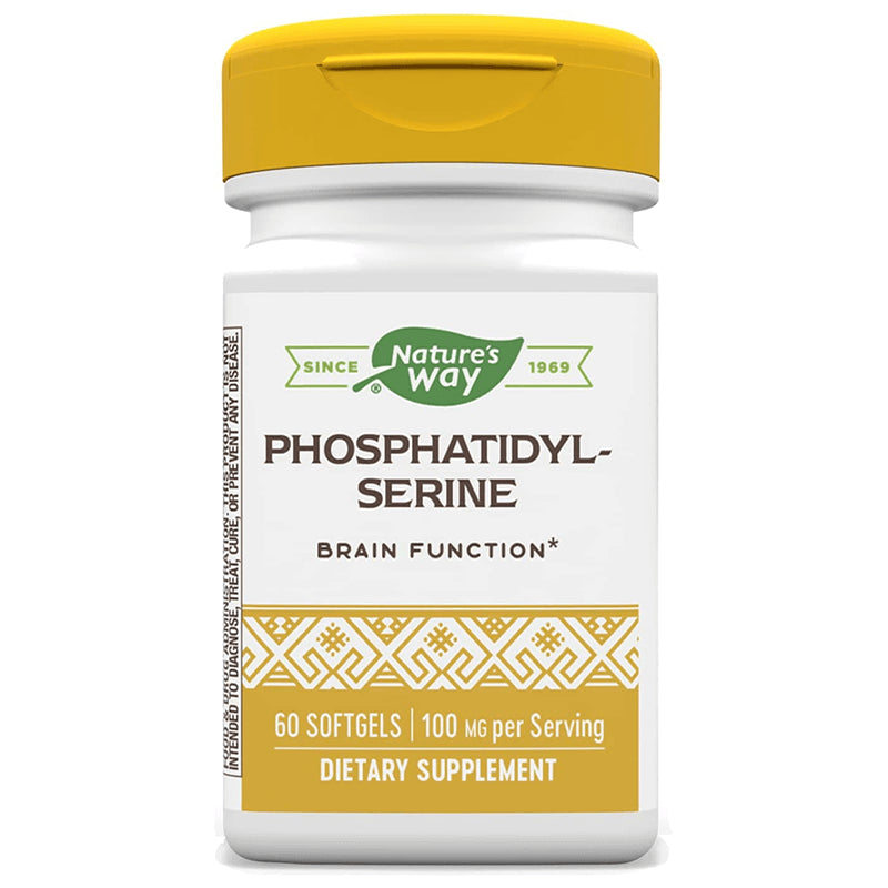 Phosphatidyl-Serine - Фосфатидил-серин - за здравето на мозъка - 100 mg, 60 софтгел капсули Nature’s Way - BadiZdrav.BG