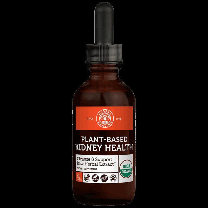 Plant-Based Kidney Health Cleanse & Support Raw Herbal Extract / Билкова смес за здрави бъбреци, 59.2 ml Global Healing - BadiZdrav.BG