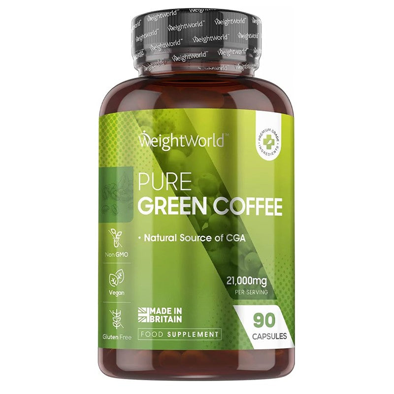 Поддържане на теглото - Зелено кафе, 90 капсули Weight Worl