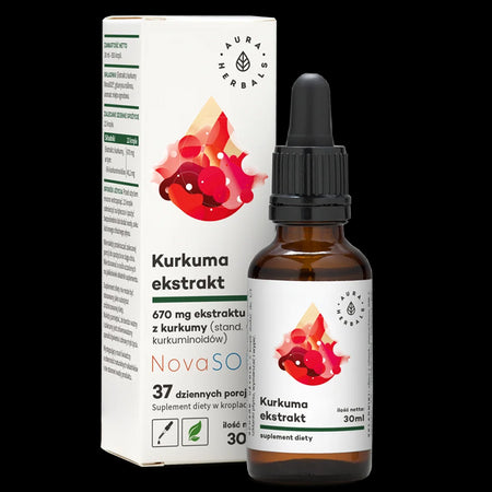 Подпомага нормалното състояние на ставите - Куркума, 30 ml капки Aura Herbals