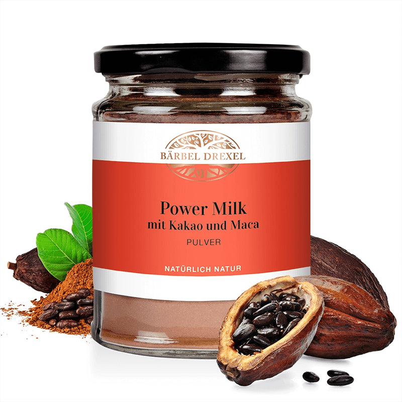 Power Milk mit Kakao und Maca Pulver / Енергизиращо мляко с какао, мака и канела / Пудра, 120 g Bärbel Drexel - BadiZdrav.BG