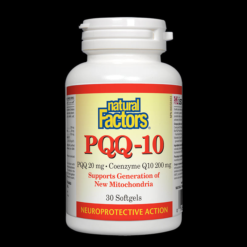 PQQ- 10®/ Пиролоквинолин квинон 20 mg + Коензим Q10 200 mg х 30 софтгел капсули Natural Factors - BadiZdrav.BG