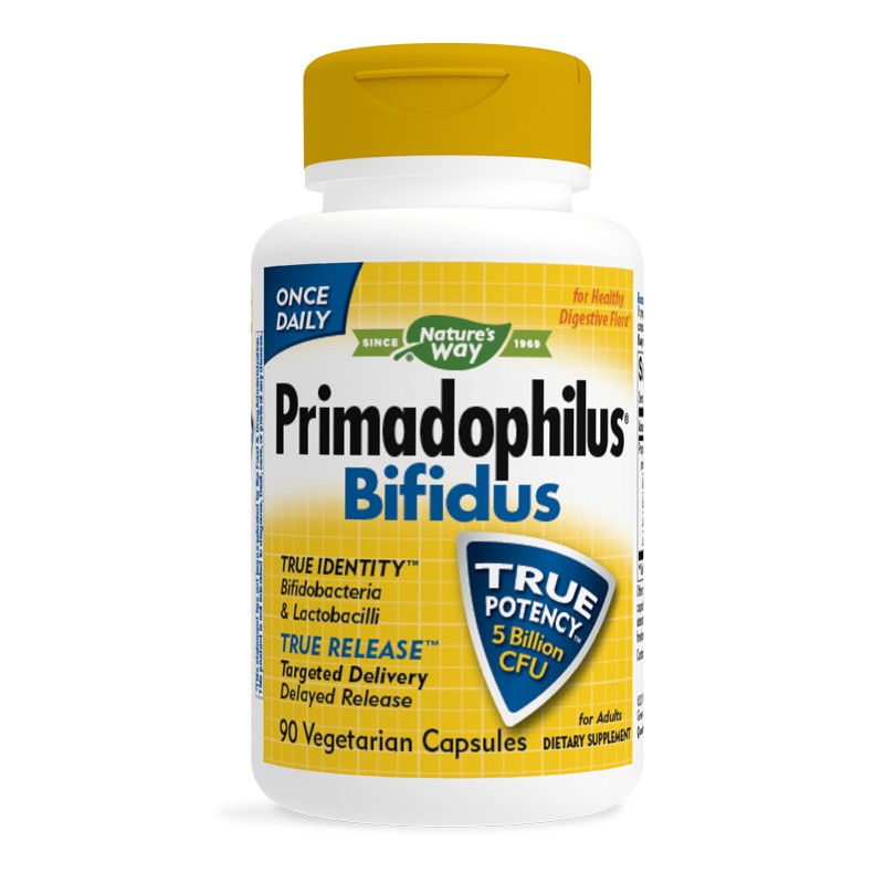 Пробиотик Примадофилус Бифидус - Primadophilus Bifidus – здраве за дебелото черво, 5 млрд. активни пробиотици, 90 капсули - BadiZdrav.BG