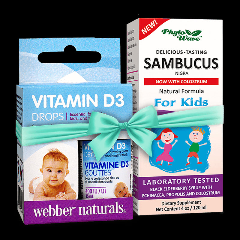 Промо пакет – детско здраве / Самбукус нигра сироп с черен бъз и витамин D3 (капки) - BadiZdrav.BG