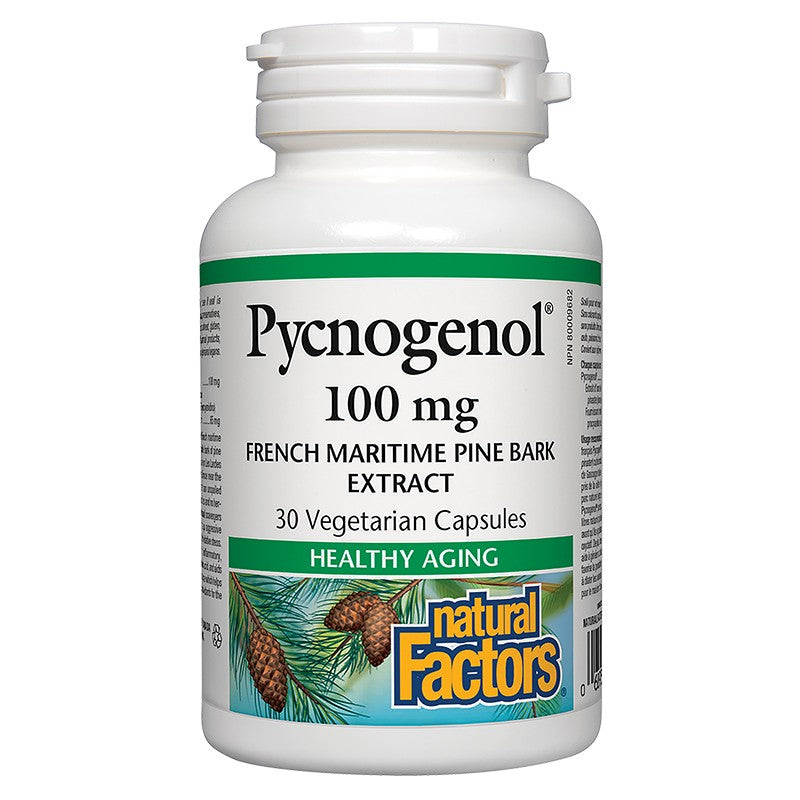 Pycnogenol® - Пикногенол, 100 mg, 30 V-капсули Natural Factors - BadiZdrav.BG
