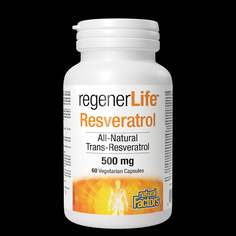 Ресвератрол Rеgener Life™,  500 mg x 60 капсули Natural Factors - BadiZdrav.BG