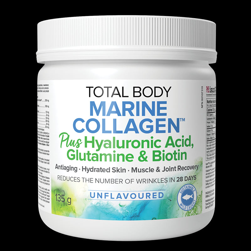 Рибен колаген на прах, с хиалуронова киселина, глутамин и биотин - Total Body Collagen™, 135 g Natural Factors - BadiZdrav.BG