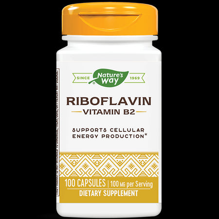 Riboflavin Vitamin B2/ Витамин В2 100 mg x 100 капсули Nature’s Way - BadiZdrav.BG