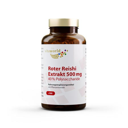 Roter Reishi extrakt / Червено Рейши 500 mg, 100 капсули - BadiZdrav.BG