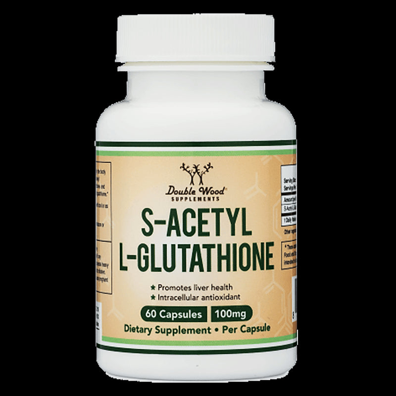 S-Acetyl-L-Glutathione/ S-Ацетил-L-Глутатион, 60 капсули Double Wood - BadiZdrav.BG