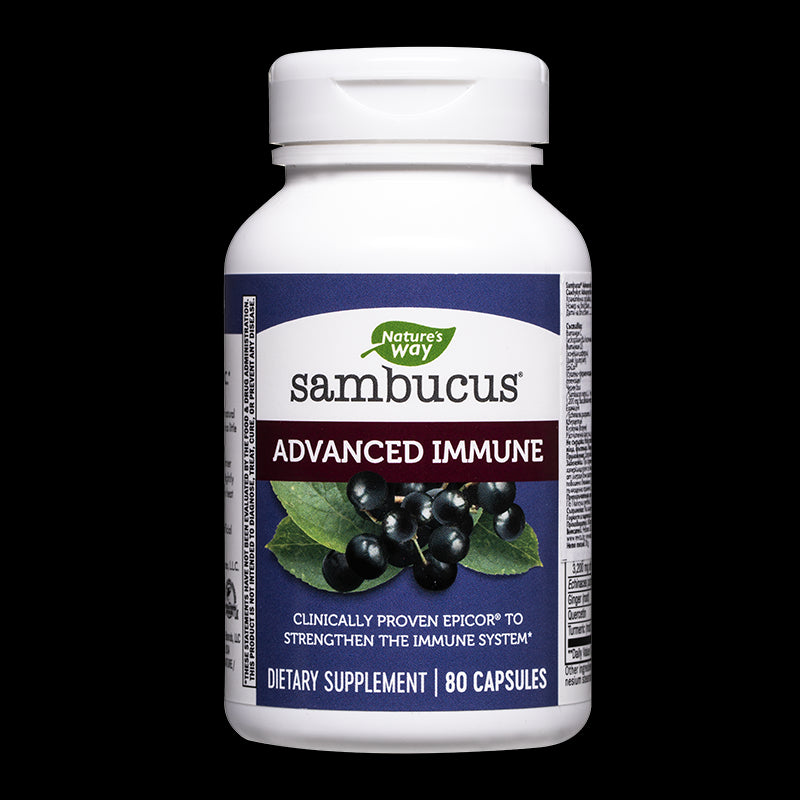 Sambucus Advanced Immune - Самбукус Advanced Immune, 80 капсули Nature’s Way - BadiZdrav.BG