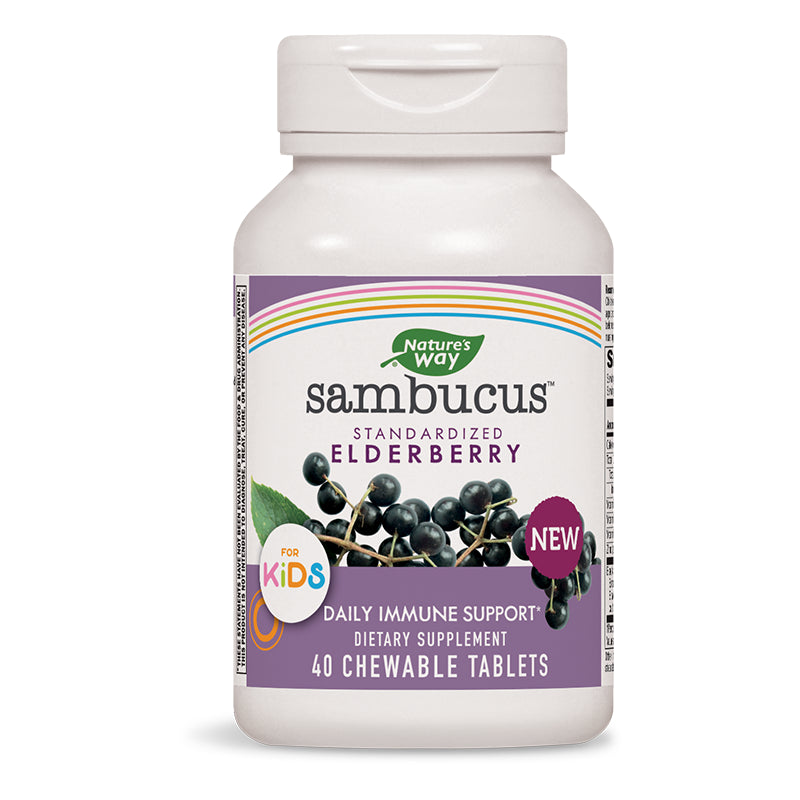 Sambucus for Kids / Самбукус за деца x 40 дъвчащи таблетки Nature’s Way - BadiZdrav.BG