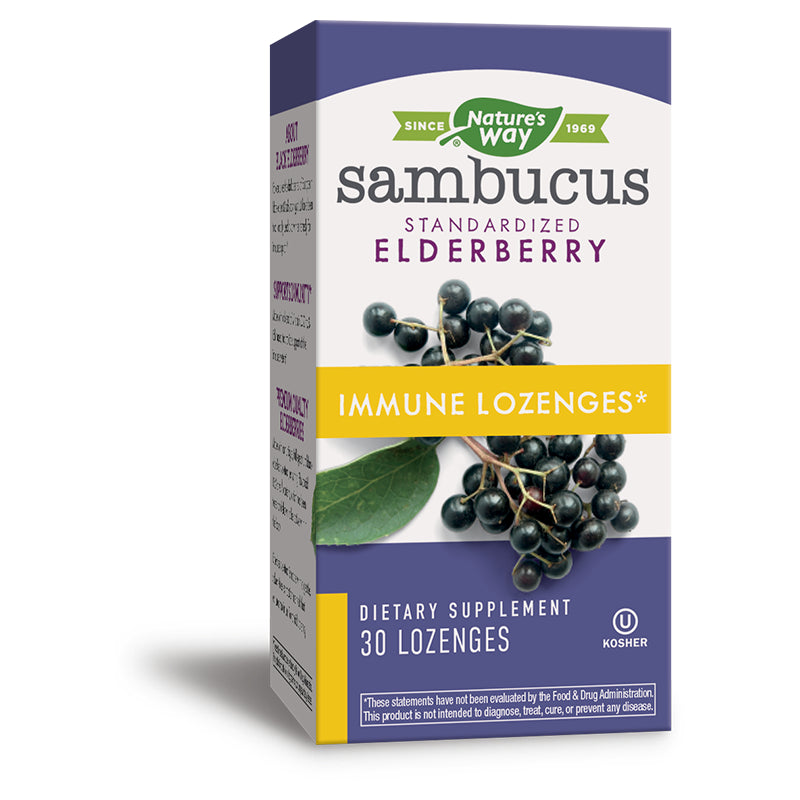 Sambucus Immune Lozenges/ Самбукус Immune x 30 таблетки за смучене Nature’s Way - BadiZdrav.BG