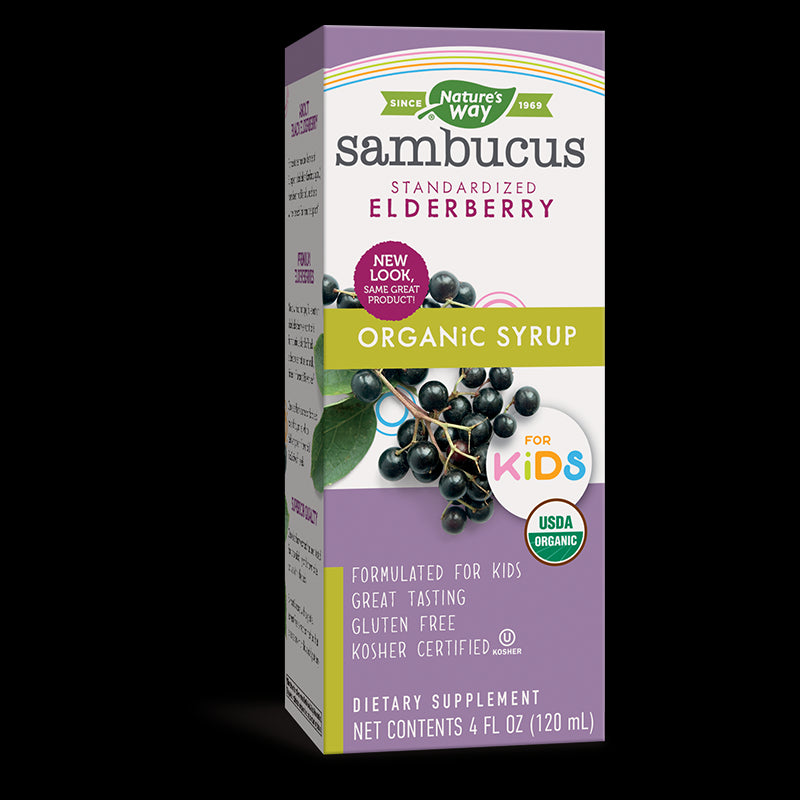 Sambucus Organic Syrup for Kids/ Самбукус Оргáник сироп за деца х 120 ml Nature’s Way - BadiZdrav.BG