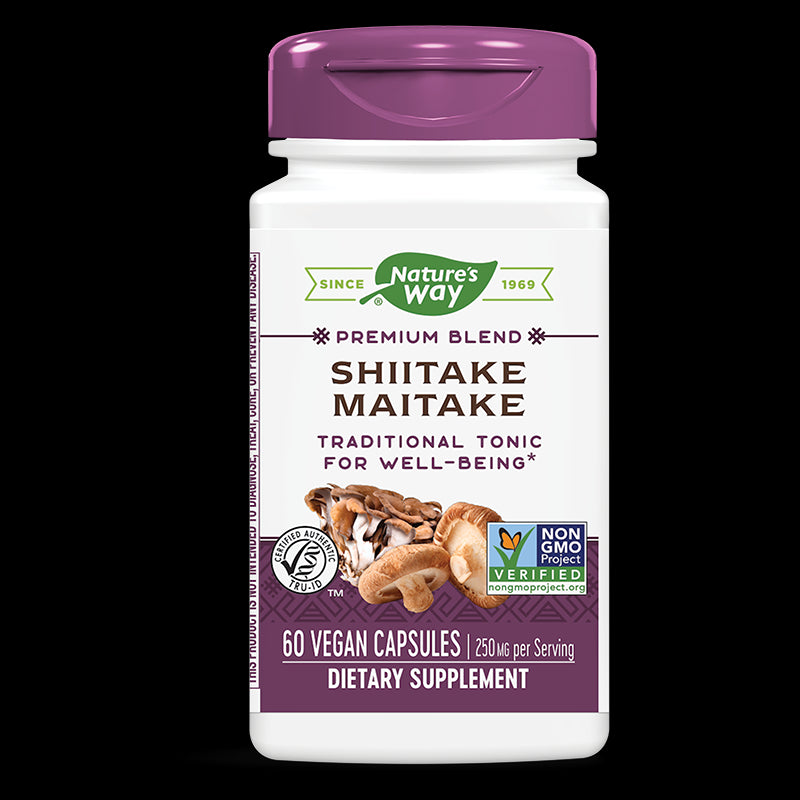 Shiitake Maitake/ Шийтаке и майтаке 250 mg х 60 капсули Nature’s Way - BadiZdrav.BG