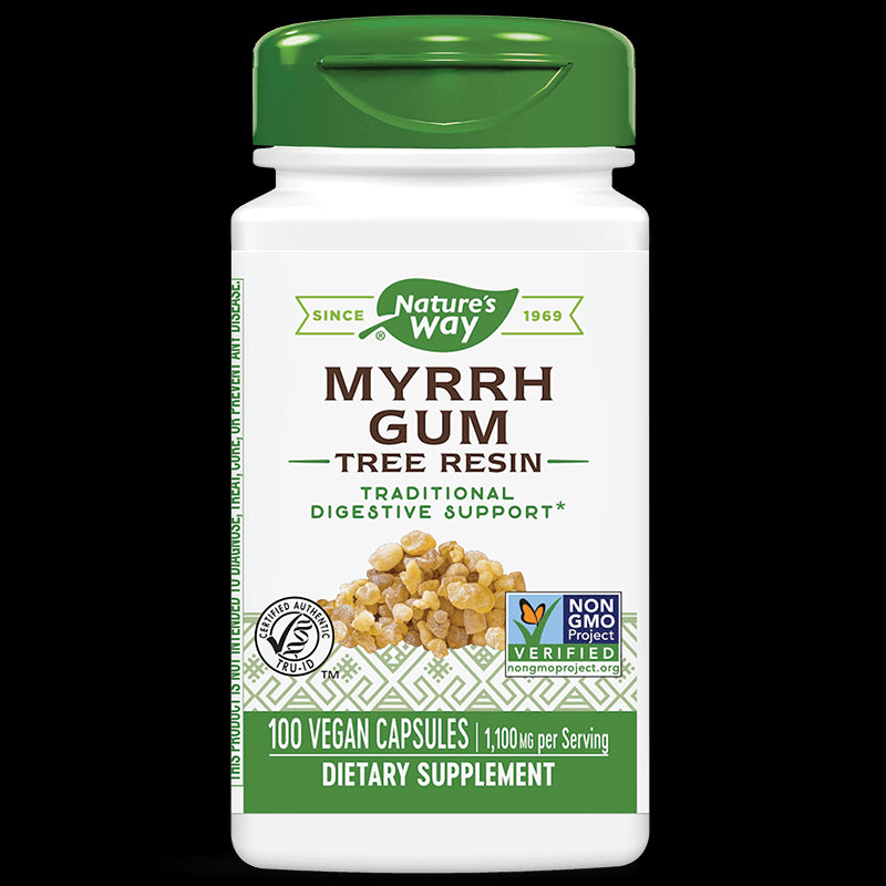 Myrrh Gum Tree Resin/ Смирна (смола) 550 mg х 100 капсули  Nature’s Way - BadiZdrav.BG