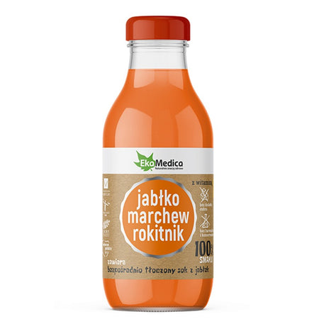Сок от ябълка, моркови и морски зърнастец, 300 ml EkaMedica - BadiZdrav.BG