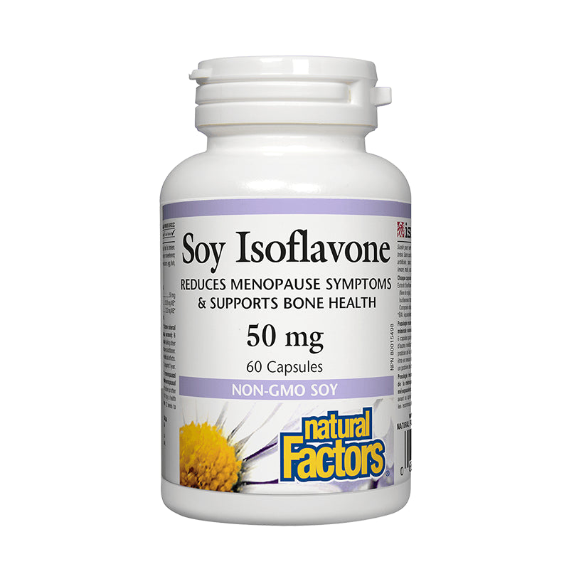 Soy Isoflavone/ Соя Изофлавони 50 mg х 60 капсули Natural Factors - BadiZdrav.BG