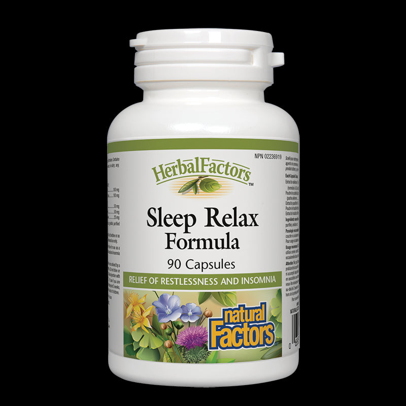 Sleep Relax Formula / Формула за спокоен сън, 90 капсули Natural Factors - BadiZdrav.BG