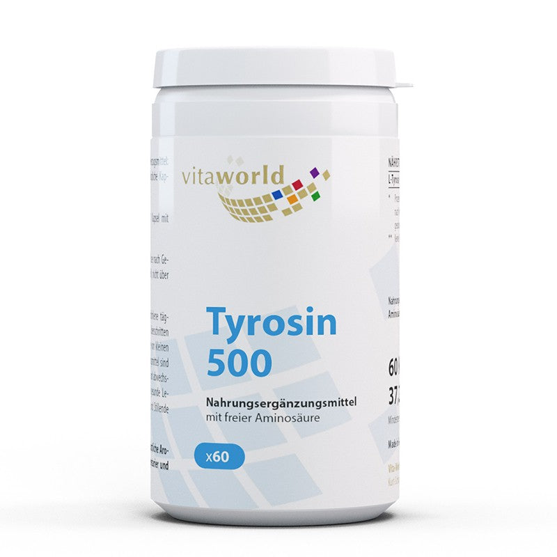 Щитовидна жлеза - L-Тирозин (L-Tyrosin), 500 mg/60 капсули - BadiZdrav.BG