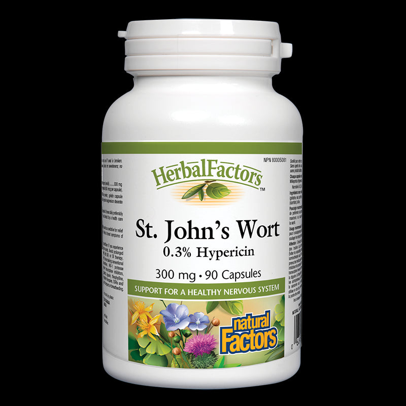 St. John`s Wort/ Жълт кантарион 300 mg х 90 капсули Natural Factors - BadiZdrav.BG