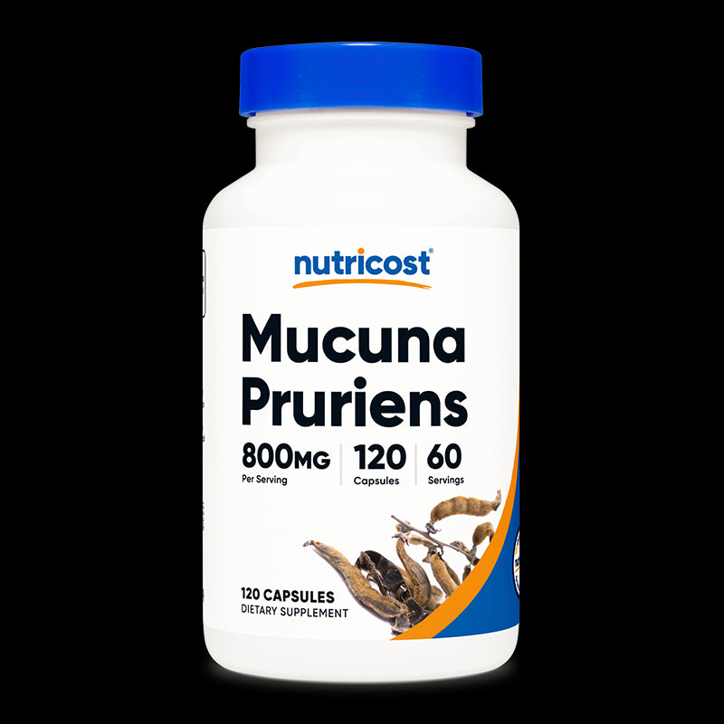 Стрес и безпокойство - Мукуна/ Кадифен боб (Mucuna Pruriens), 400 mg x 120 капсули Nutricost - BadiZdrav.BG