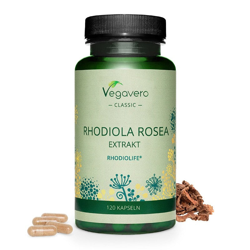 Стрес и добро настроение - Златен корен (Rodiola), 120 капсули Vegavero - BadiZdrav.BG