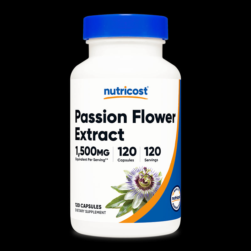 Стрес и напрежение - Пасифлора (Passion Flower Extract ), 375 mg х120 капсули Nutricost - BadiZdrav.BG