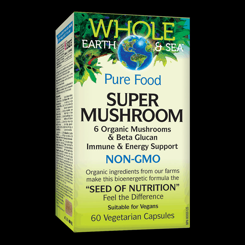 Super Mushroom Whole earth & sea® х 60 капсули Natural Factors - BadiZdrav.BG