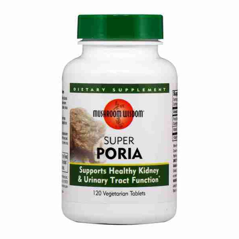 Бъбреци и уринарен тракт - Пория-медицинска гъба - Super Poria 125 mg, 120 таблетки Mushroom Wisdom - BadiZdrav.BG