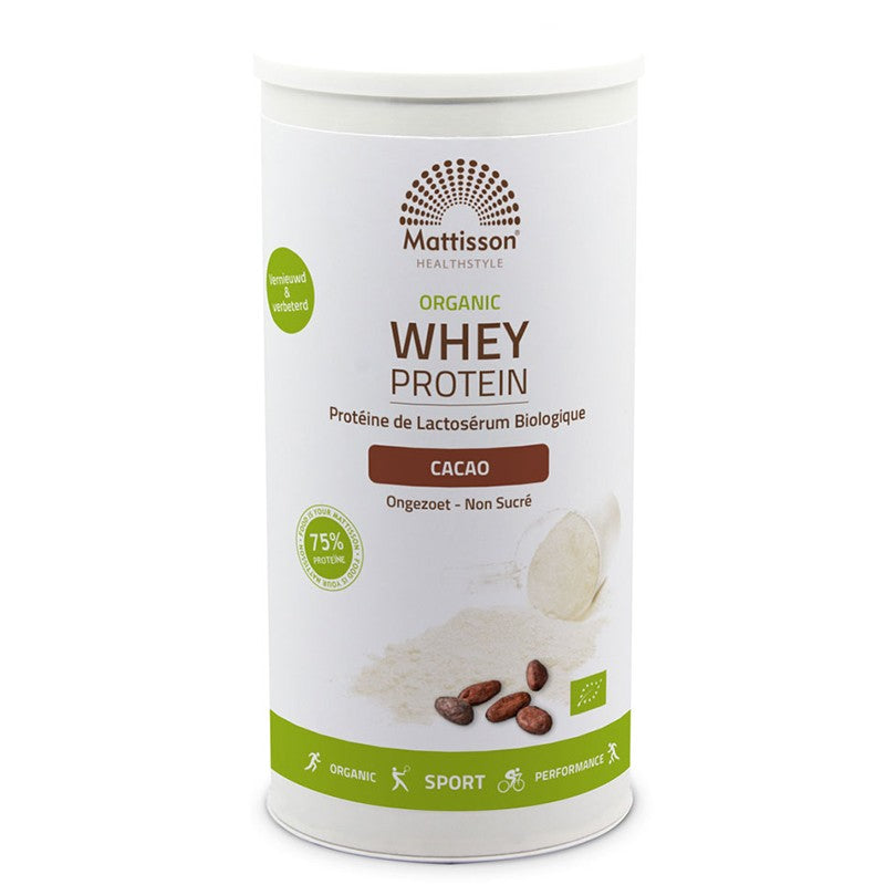 Суроватъчен протеин Organic, 450 g прах (с вкус на какао) - BadiZdrav.BG