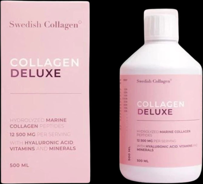 Collagen Deluxe Liquid | Hydrolyzed Marine Collagen Peptides with Hyaluronic Acid, Vitamins and Minerals
