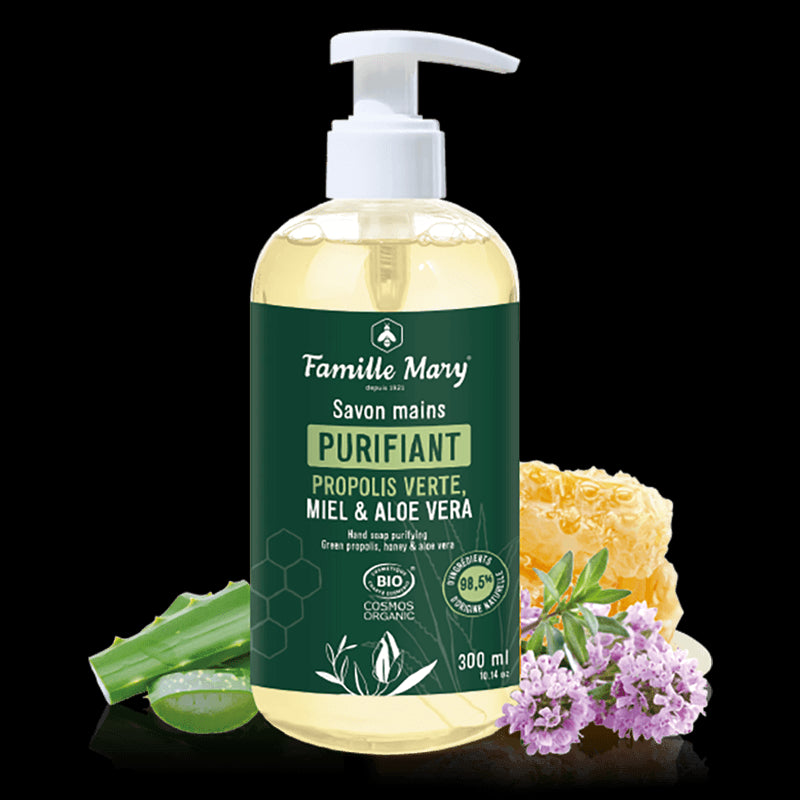 Teчен сапун за ръце със зелен прополис, мед и алое вера, 300 ml - BadiZdrav.BG