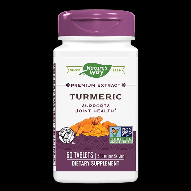 Куркума екстракт от корен - Turmeric 500 mg, стандартизиран до 95% куркуминоиди, 60 таблетки Nature’s Way - BadiZdrav.BG