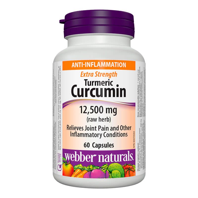 Turmeric Curcumin Extra Strength/ Куркума (куркумин) 500 mg х 60 капсули Webber Naturals - BadiZdrav.BG