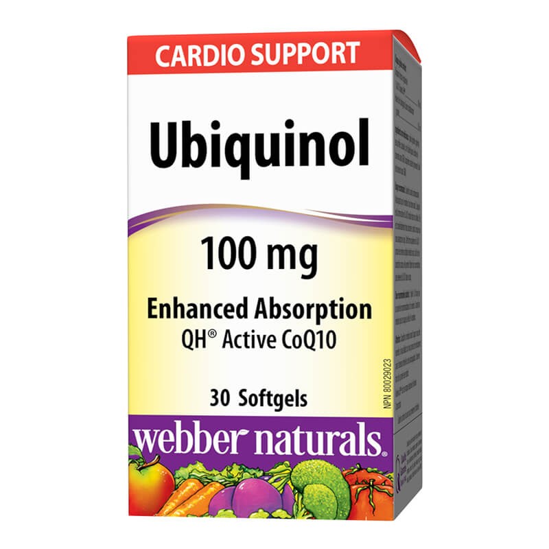 Ubiquinol Active CoQ10 – Убиквинол активен коензим Q10,30 софтгел капсули Webber Naturals - BadiZdrav.BG