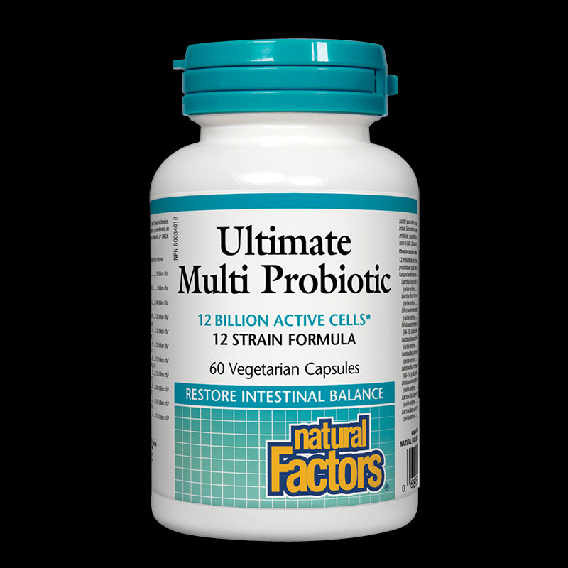 Ultimate Multi Probiotic/ Мулти пробиотик 12 щама, 12 млрд. активни пробиотици х 60 капсули Natural Factors - BadiZdrav.BG