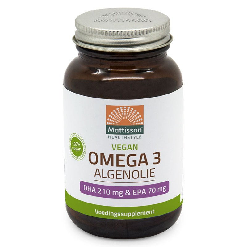 Веган Омега-3 от водорасли, DHA 210 mg/ EPA 70 mg х 60 капсули - BadiZdrav.BG