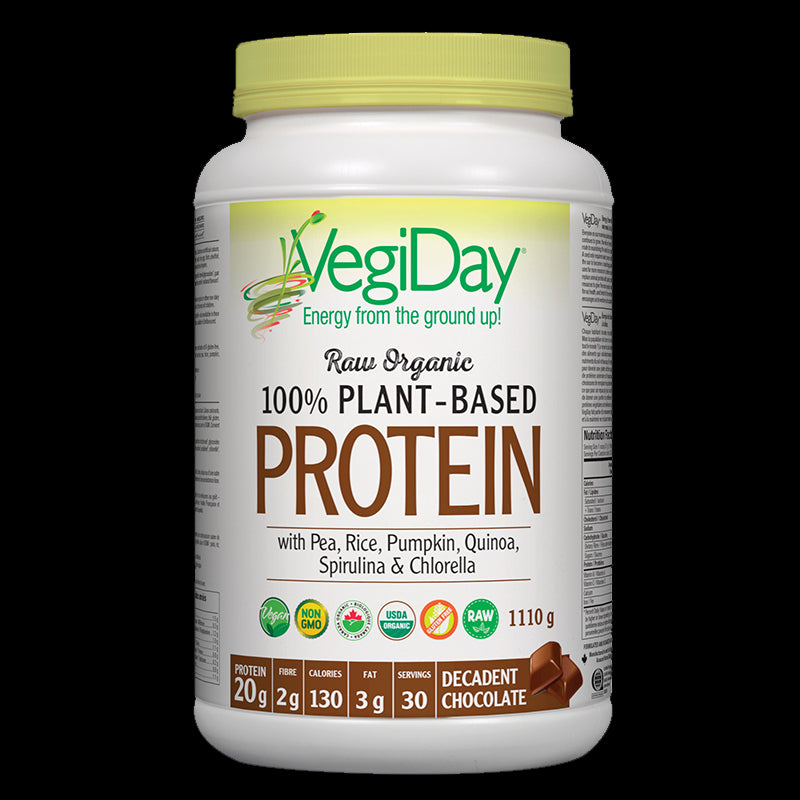 Веган растителен протеин органик - Обогатен с хлорела и спирулина, 1100 g, прах, с вкус на шоколад Natural Factors