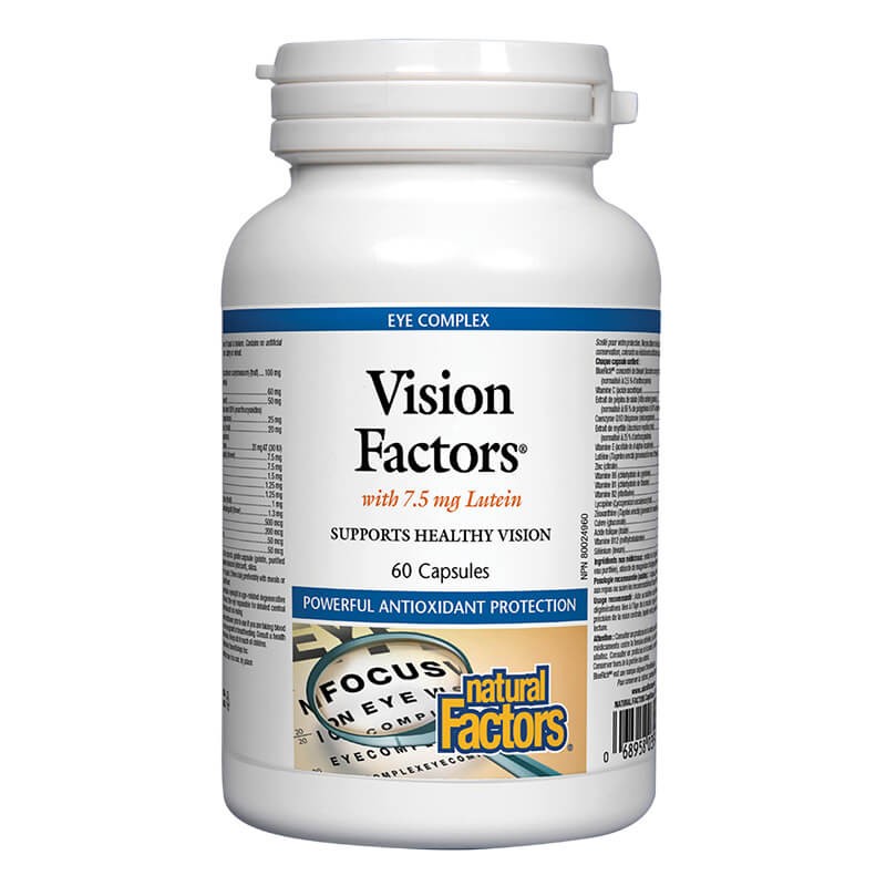 Vision Factors Формула за силно зрение, 60 капсули Natural Factors - BadiZdrav.BG