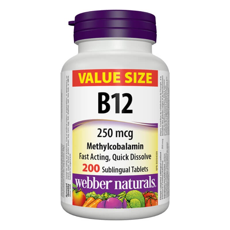 Vitamin B12 Methylcobalamin - Витамин В12 метилкобаламин 250 µg, 200 сублингвални таблетки - BadiZdrav.BG