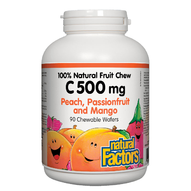 Vitamin C/ Витамин С 500 mg х 90 дъвчащи таблетки с вкус на тропически плодове Natural Factors