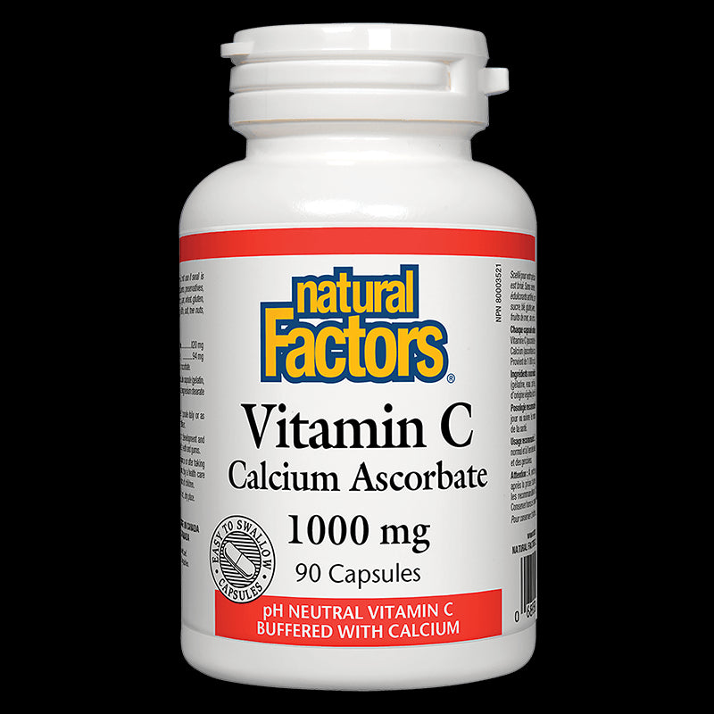 Vitamin C / Витамин С (калциев аскорбат), 1000 mg, 90 капсули Natural Factors